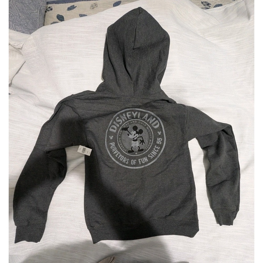 Disney Parks Hoodie Women's Small CharcoalGray‎ Full Zip Mickey Mouse Sweatshirt